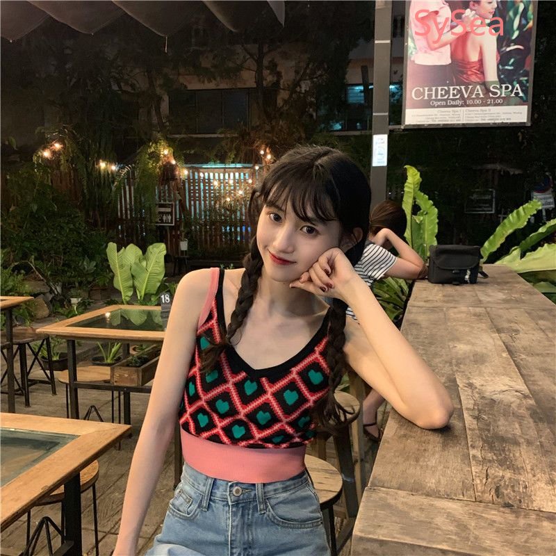 Áo Croptop Dệt Kim Sát Nách Thời Trang Mùa Hè Cho Nữ