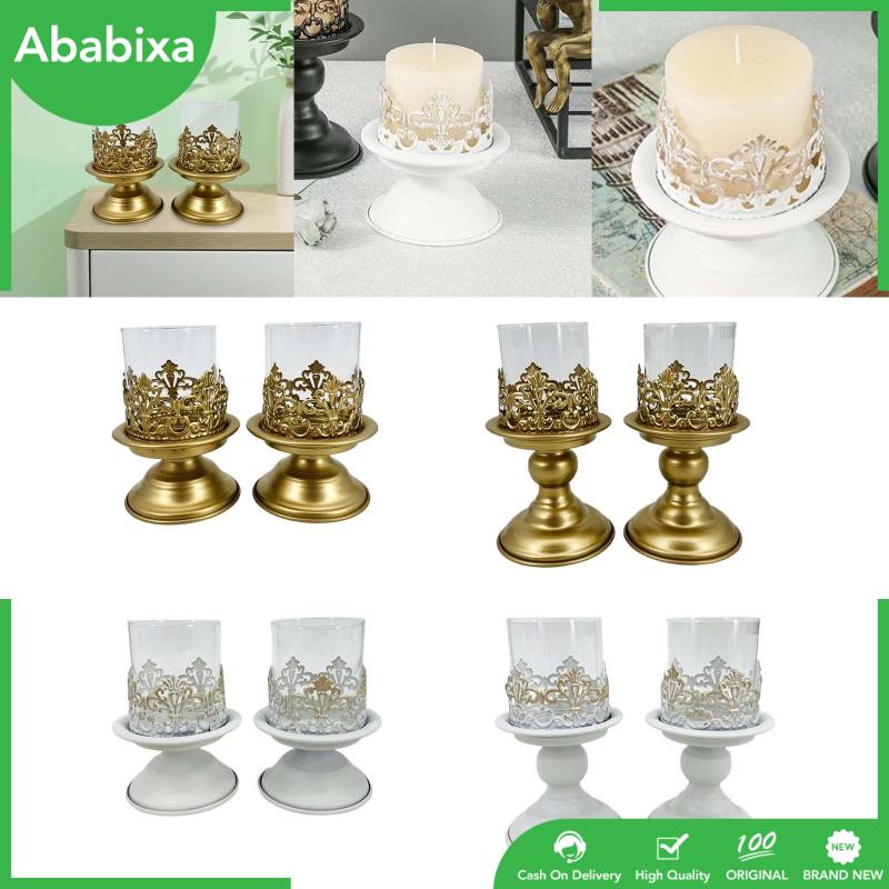 Bộ 2 Giá Đỡ Đèn Cầy Bằng Sắt Phong Cách Cổ Điển Độc Đáo Trang Trí Nhà Cửa