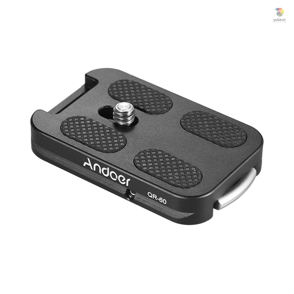 Tấm Tháo Lắp Nhanh Đầu Bi Andoer QR-60 Bằng Hợp Kim Nhôm 1 / 4 &quot;Cho Arca-Swiss