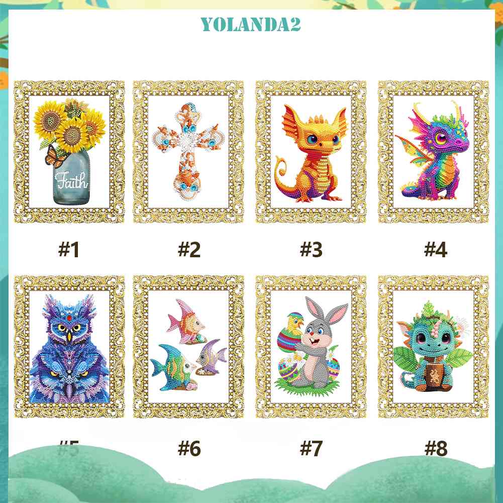 Bộ Tranh Đính Đá Họa Tiết Hoạt Hình Dễ Thương Độc Đáo DIY Dùng Trang Trí Nhà Cửa