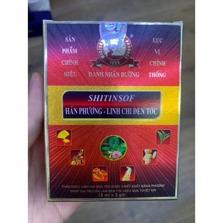 Dầu Gội Thảo Dược Đen Tóc SHITINSOF – HÁN PHƯƠNG LINH CHI ĐEN TÓC {HỘP 3 GÓI} .