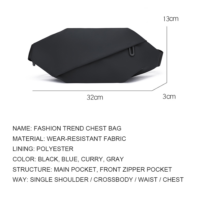 Túi Đeo Chéo Ngực Chống Nước Thời Trang Mùa Hè Mới Cho Nam