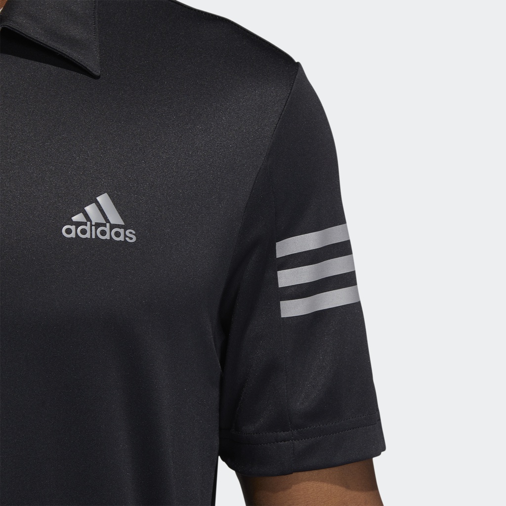 Adidas Đánh gôn Áo Polo 3 Sọc Nam Đen HC5351