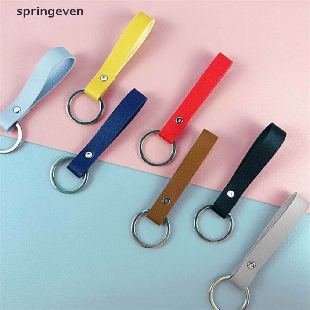 Móc Chìa Khóa Bằng Da PU Thời Trang Dành Cho Nam Nữ