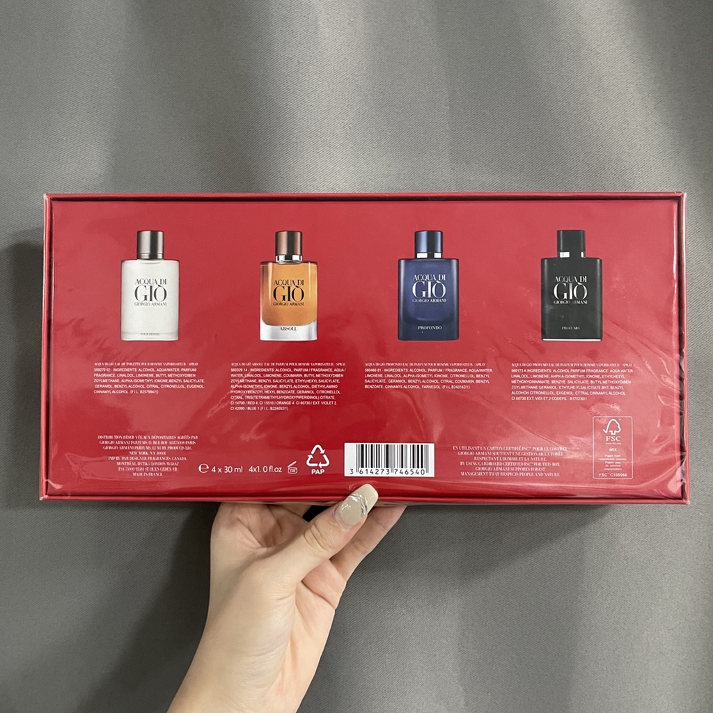 Armani Bộ 4 Lọ Nước Hoa Hình Trái Tim 30ml * 4