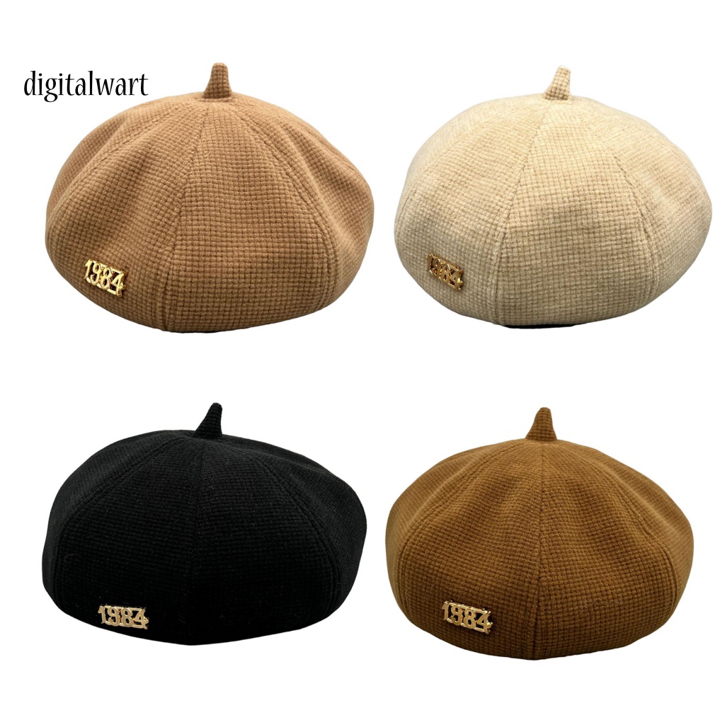 Kỹ Thuật Số| Mũ Beret Chất Liệu Polyester Siêu Mềm Chống Gió Không Phai Màu Phong Cách Cổ Điển Thời Trang Thu Đông Cho Nữ