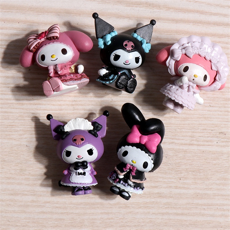 Mô Hình Búp Bê Nhân Vật Kuromi Lolita Melody 3cm Bằng PVC