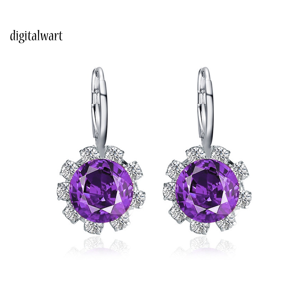 Kỹ Thuật Số| Đôi Bông Tai Hình Hoa Hướng Dương Đính Đá Thời Trang Cho Nữ