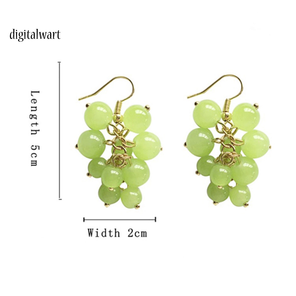 Kỹ Thuật Số| 1 Cặp Khuyên Tai Dạng Móc Xỏ Hạt Tròn Không Xỏ Lỗ