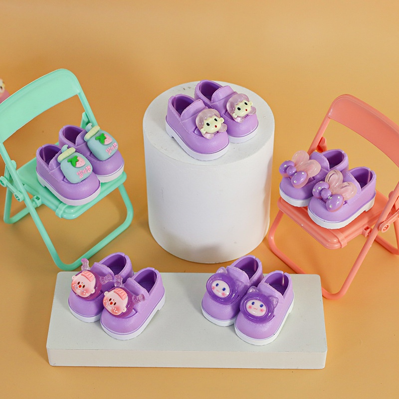 1 Đôi Giày Chất Liệu PVC Cho Búp Bê BJD30 CM  1 / 6