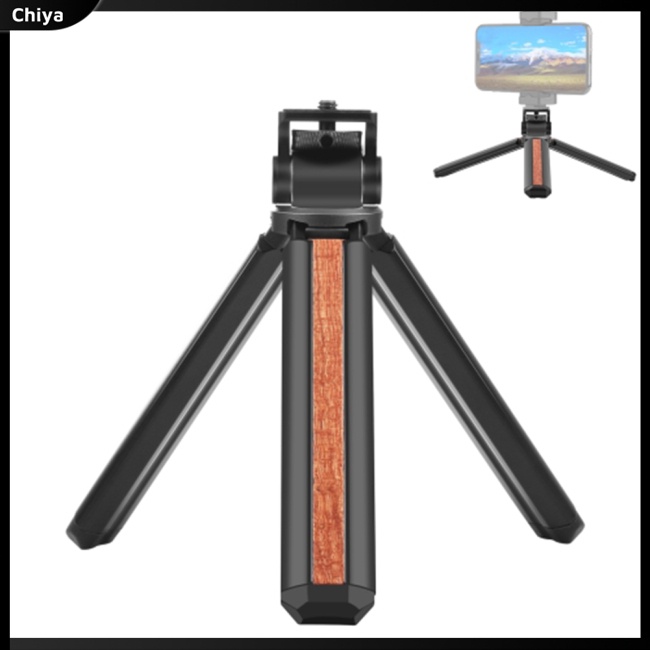 Giá Đỡ Ba Chân Mini Bằng Gỗ Dát Đá Di Động Đa Năng Ốc Vít 1 / 4 Inch Có Thể Gập Gọn