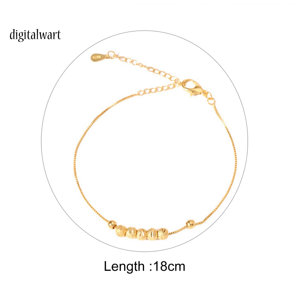 Kỹ Thuật Số| Vòng Đeo Tay May Mắn Bằng Hợp Kim Mỏng Màu Vàng Đồng Tùy Chỉnh Thời Trang Cho Nữ