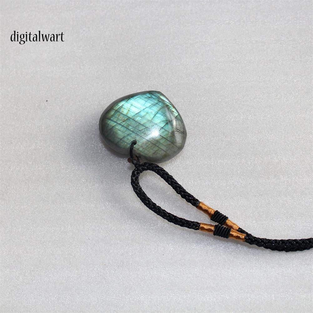 Kỹ Thuật Số| Vòng cổ Mặt Đá Mặt Trăng Hình Trái Tim Tự Nhiên