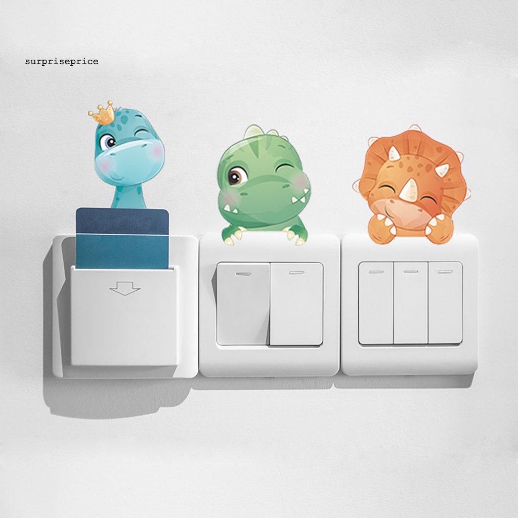 1 Tấm Sticker PVC Tự Dính Hình Máy Bay Hoạt Hình Dễ Thương Trang Trí Công Tắc