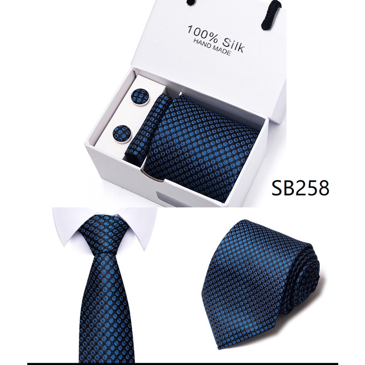 Set 5 Cà Vạt Chấm Bi Nhiều Màu Thời Trang Công Sở Cho Nam