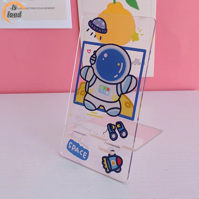 [IS] Giá Đỡ Điện Thoại Để Bàn Bằng Acrylic Trong Suốt Họa Tiết Hoạt Hình Sáng Tạo Có Thể Tháo Rờ