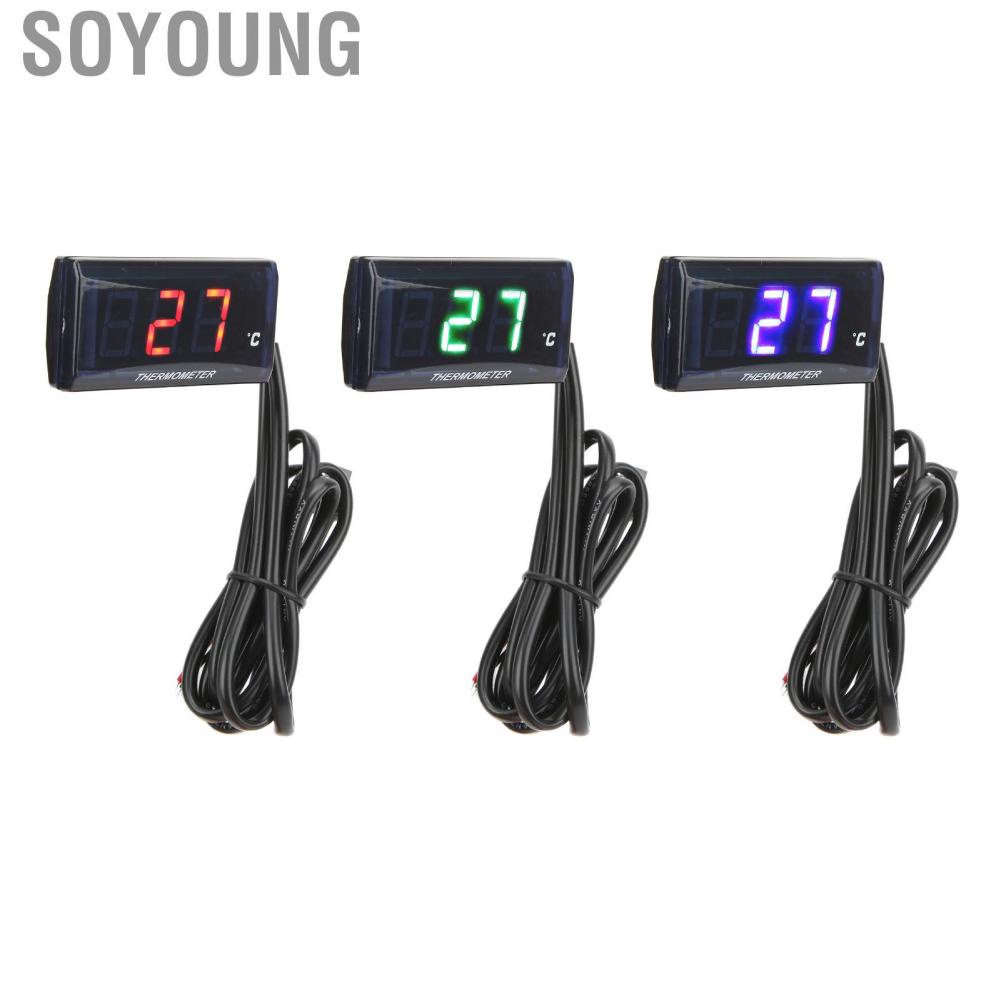 Soyoung Motorcycle Water  Easy To Install High Definition Digital Display M10 Sensor Thread Motorbike LCD Tempt Gauge Durable DC 12V for