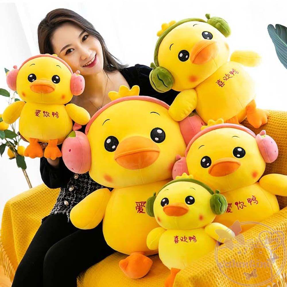 Gối Nhồi Bông Hình Vịt Hoạt Hình Trái Cây Cho Bé