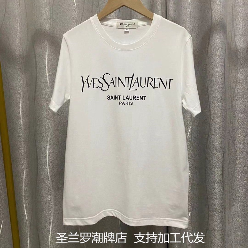 Áo Thun cotton Cổ Tròn In Chữ logo Kèm Thẻ Thời Trang Cho Nam Và Nữ