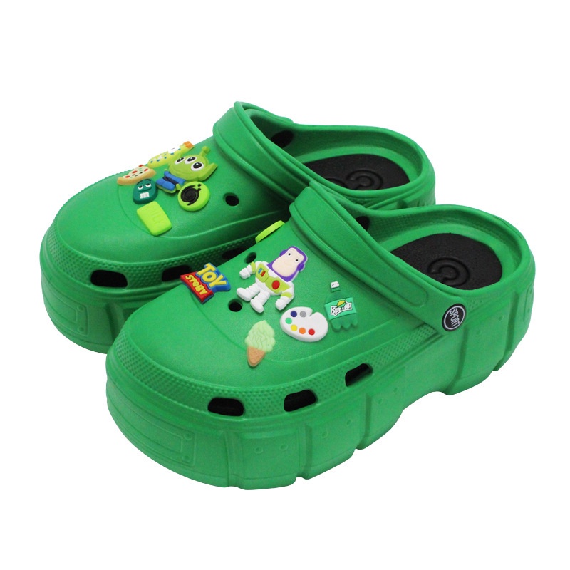 Dép cross bánh mì nữ sandal 7cm Đáy dày chống trượt chống nước Phim hoạt hình dễ thương