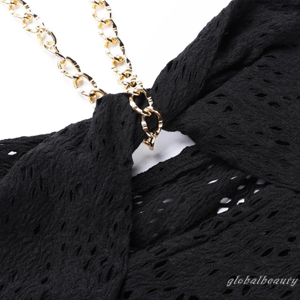 Váy body Không Tay Hở Lưng Màu Sắc Thời Trang Cho Nữ