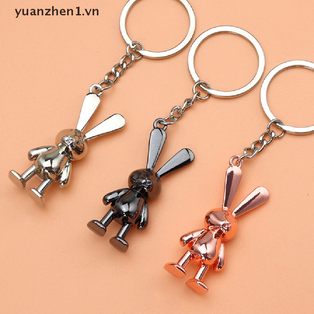 Móc Khóa Hình Thỏ Bằng Kim Loại Dễ Thương