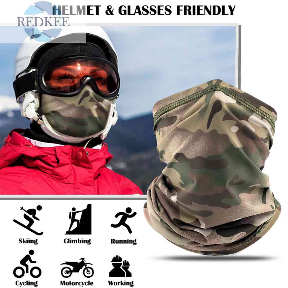 Khẩu Trang Che Phủ Cổ Họa Tiết Rằn Ri Dùng Khi Đạp Xe Ngoài Trời