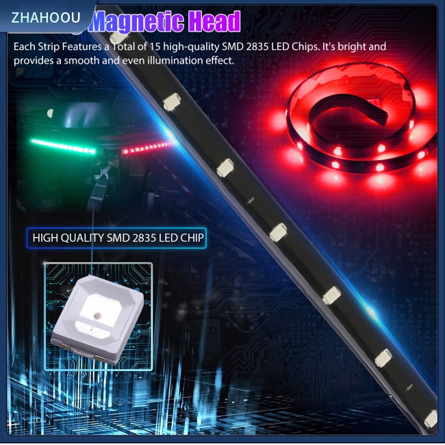☃Phụ Kiện Trang Trí Nhà Cửa Độc Đáo Sáng Tạo☃ 2 Dải Đèn Led 12 &quot;Chống Thấm Nước Chiếu Sáng Dưới Nước Cho Tàu Thuyền
