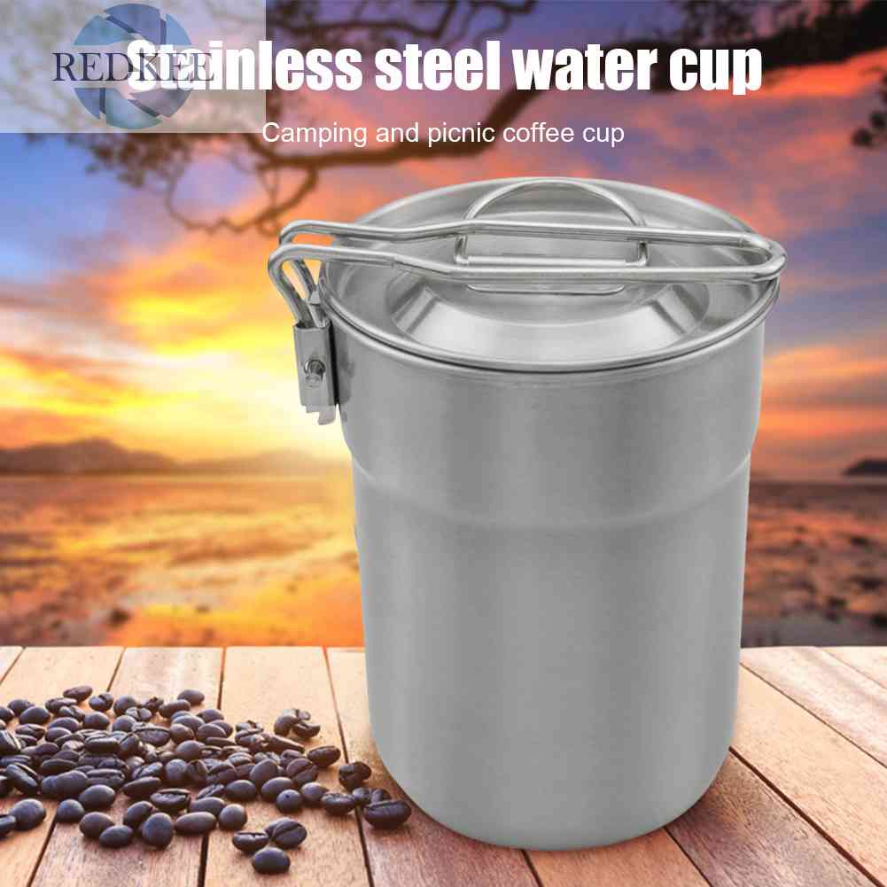 Cốc Uống Cà Phê Bằng Thép Không Gỉ Tiện Dụng Khi Đi Cắm Trại