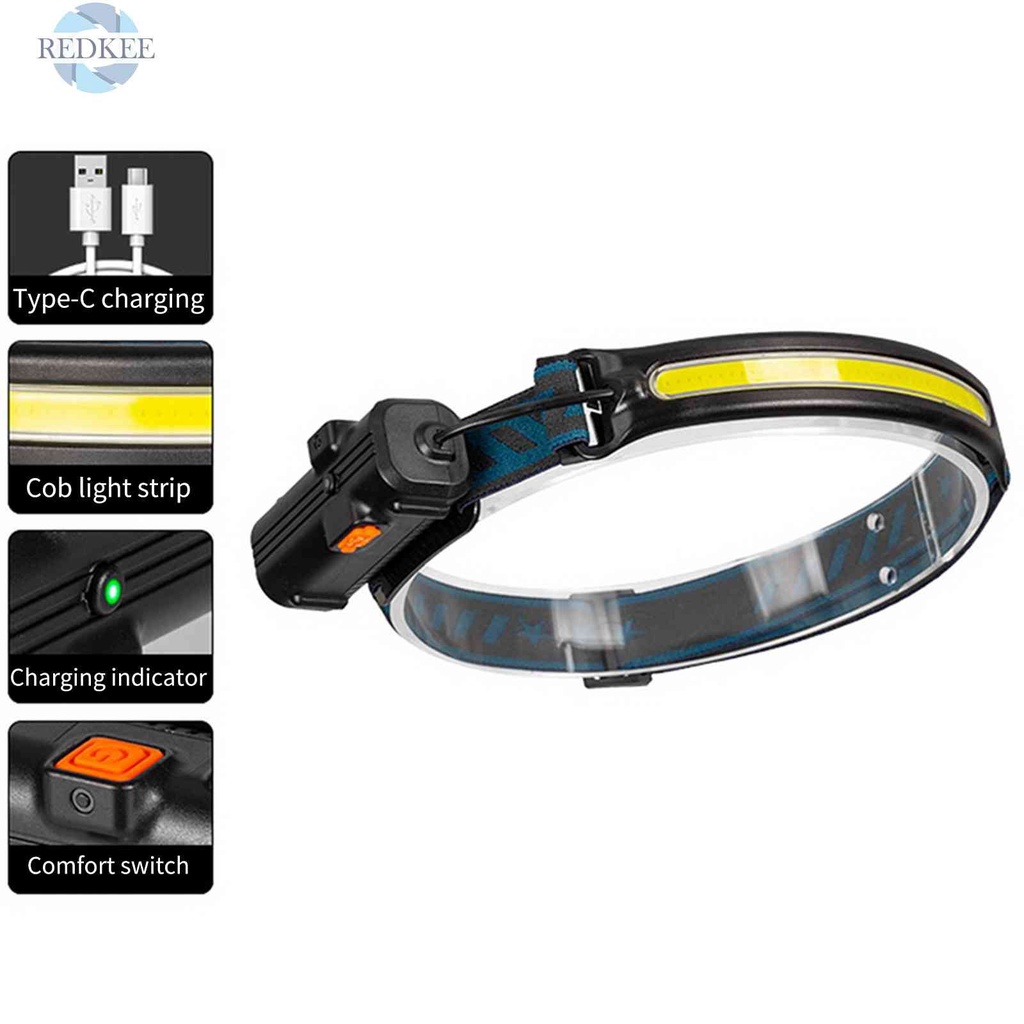 [Giảm Giá!!!]Đèn Pha LED COB USB 3 Chế Độ Sáng Chống Nước Có Thể Sạc Lại Với Cảm Ứng Cho Hoạt Động Thể Thao Ngoài