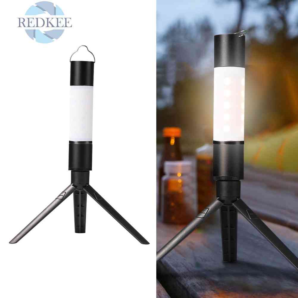 Đèn Pin Sạc Pin Kèm Tripod Chuyên Dụng Cho Đi Cắm Trại / Câu Cá