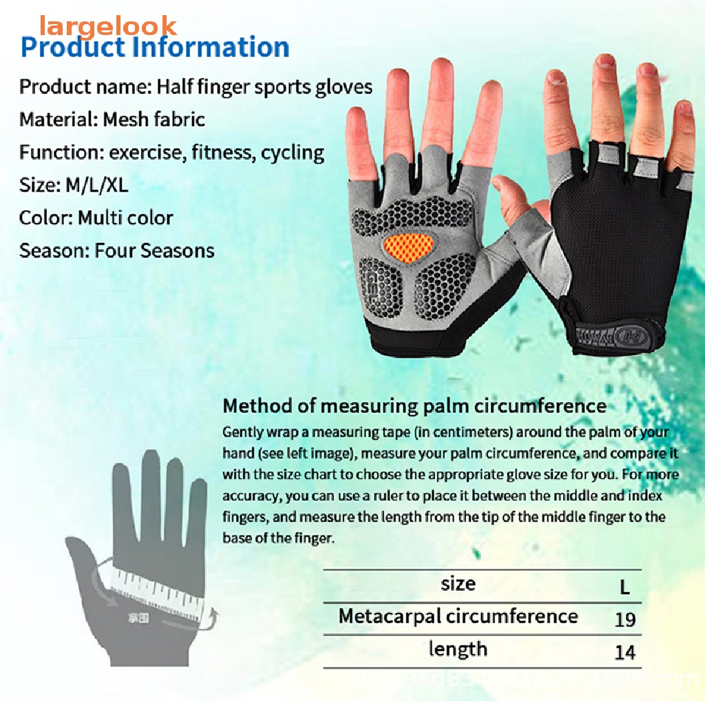 Găng Tay Thể Thao Nửa Ngón Chống Trượt Chống Mồ Hôi Thoáng Khí Dành Cho Nam Và Nữ