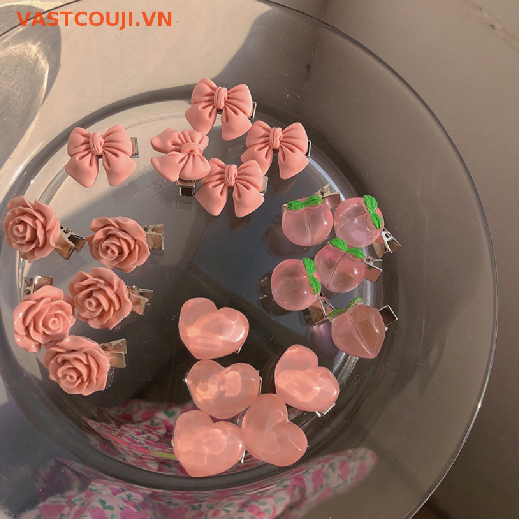 Set 5 Kẹp Tóc Nơ Nhỏ Xinh Xắn Dành Cho Nữ