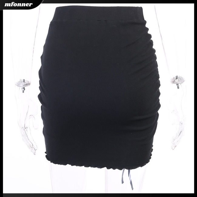 Chân Váy Dệt Kim Lưng Cao Màu Sắc Thời Trang Cho Nữ