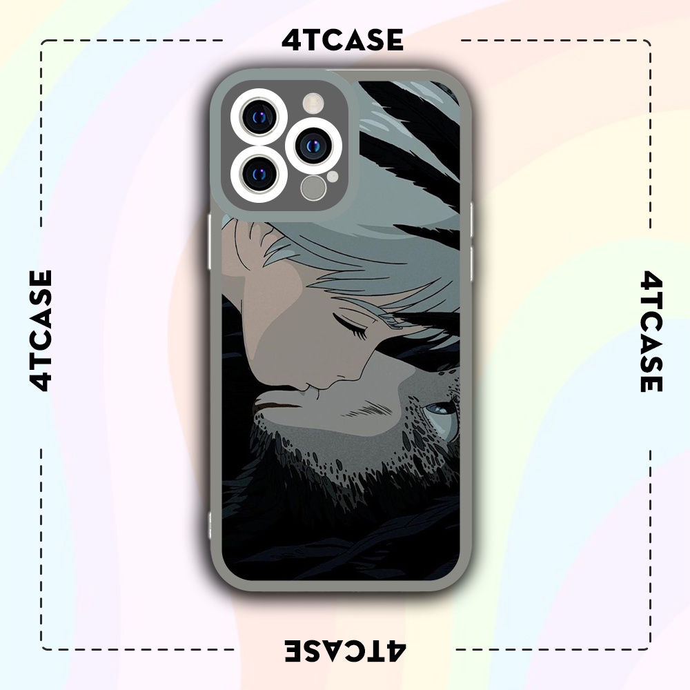 Ốp iphone cạnh vuông Guncase34 sophie x howl anime manga 6/6s/7/7plus/8/8plus/x/xr/xs/11/12/13/pro/plus/promax/14prm