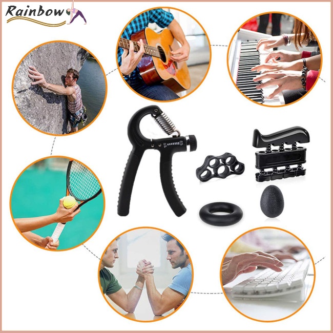 Bộ 5 Dụng Cụ Luyện Tập Cầm Tay Hình Chữ R Có Thể Điều Chỉnh Chuyên Nghiệp