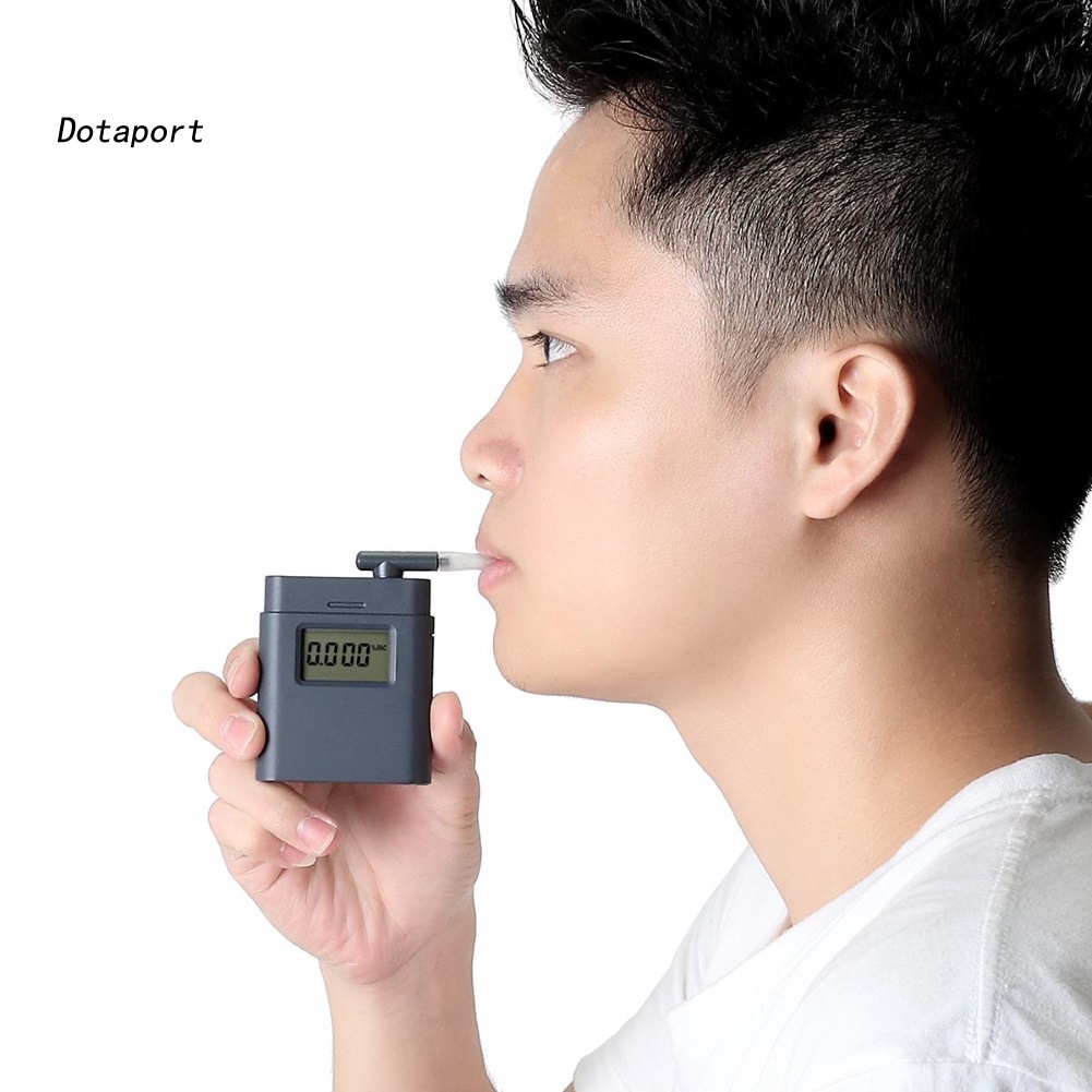 Máy Phân Tích Nồng Độ Cồn Kỹ Thuật Số Màn Hình LCD Kèm 5 Đầu Thổi