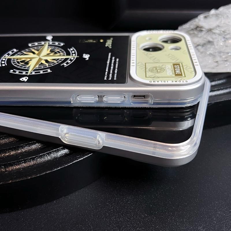 Ốp Điện Thoại Tpu Mềm Trong Suốt Mạ Điện 2 Trong 1 Thời Trang Cho iphone 14 13 12 11 Pro Max