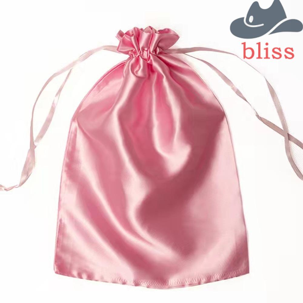 Túi Đựng Tóc Giả Bằng Satin Chất Lượng Cao Chống Bụi Màu Đen Cho Nữ
