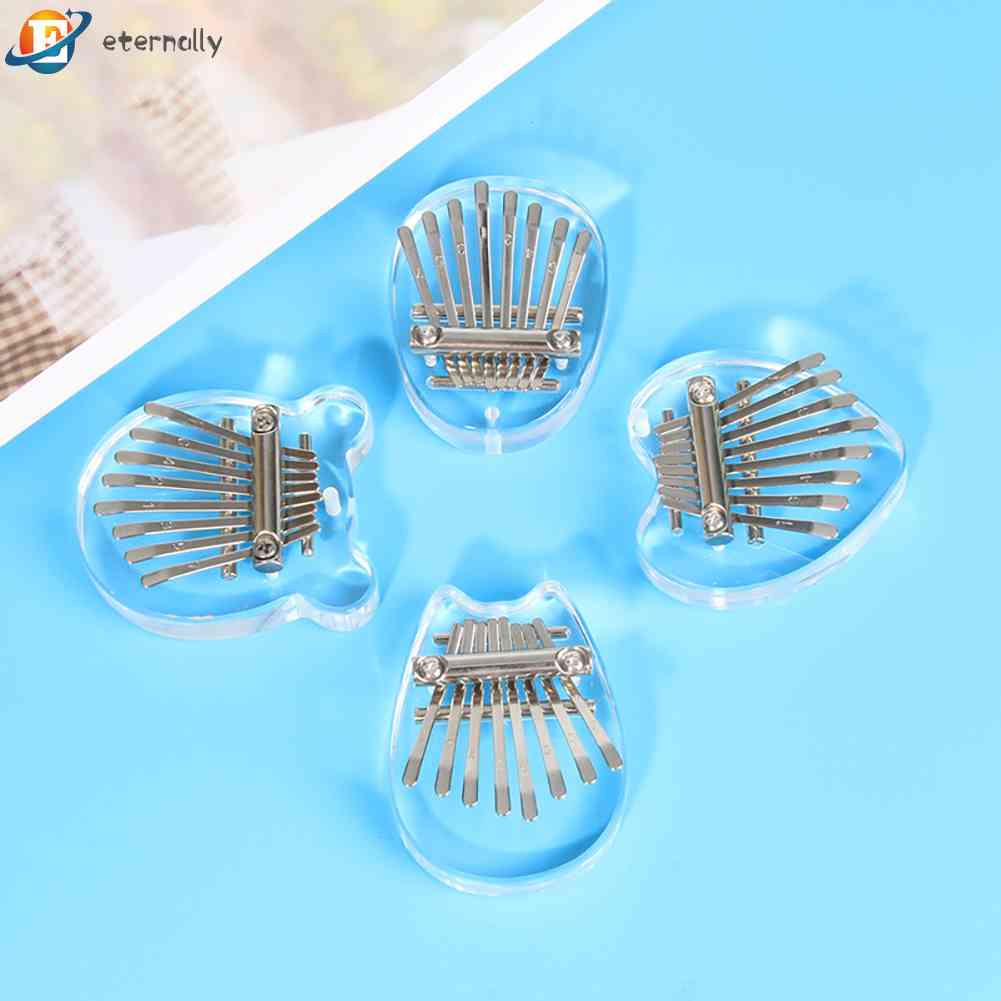 Đàn Kalimba Mini 8 Tông Bằng Acrylic Dễ Thương Dùng Làm Quà Tặng Giáng Sinh
