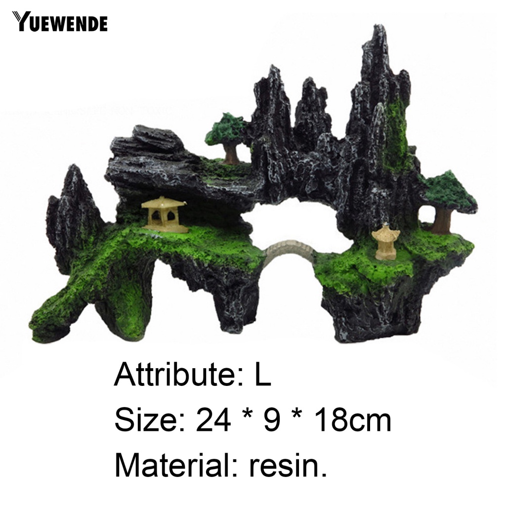 Hòn Non Bộ Bằng Nhựa Không Phai Màu Trang Trí Bể Cá