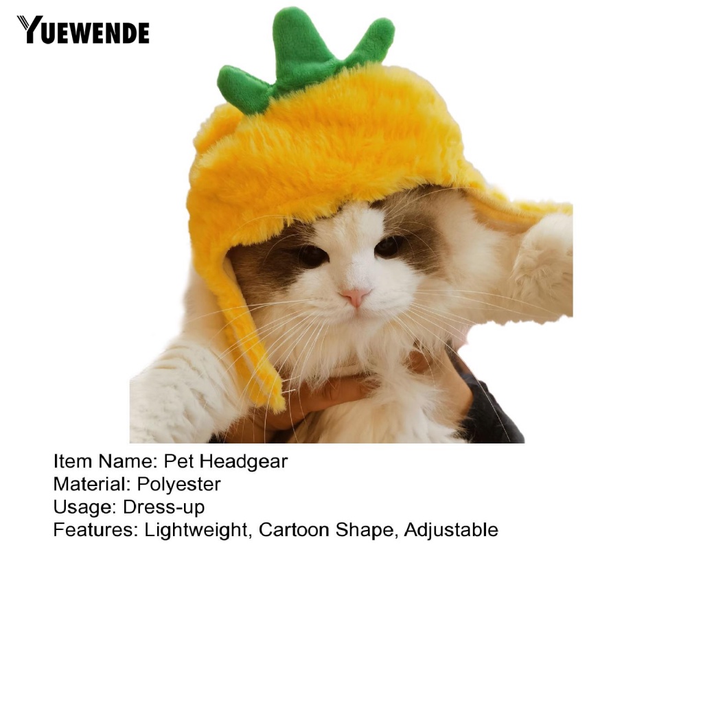 Mũ Đội Trọng Lượng Nhẹ Họa Tiết Hoạt Hình Vui Nhộn Dành Cho Chó Mèo