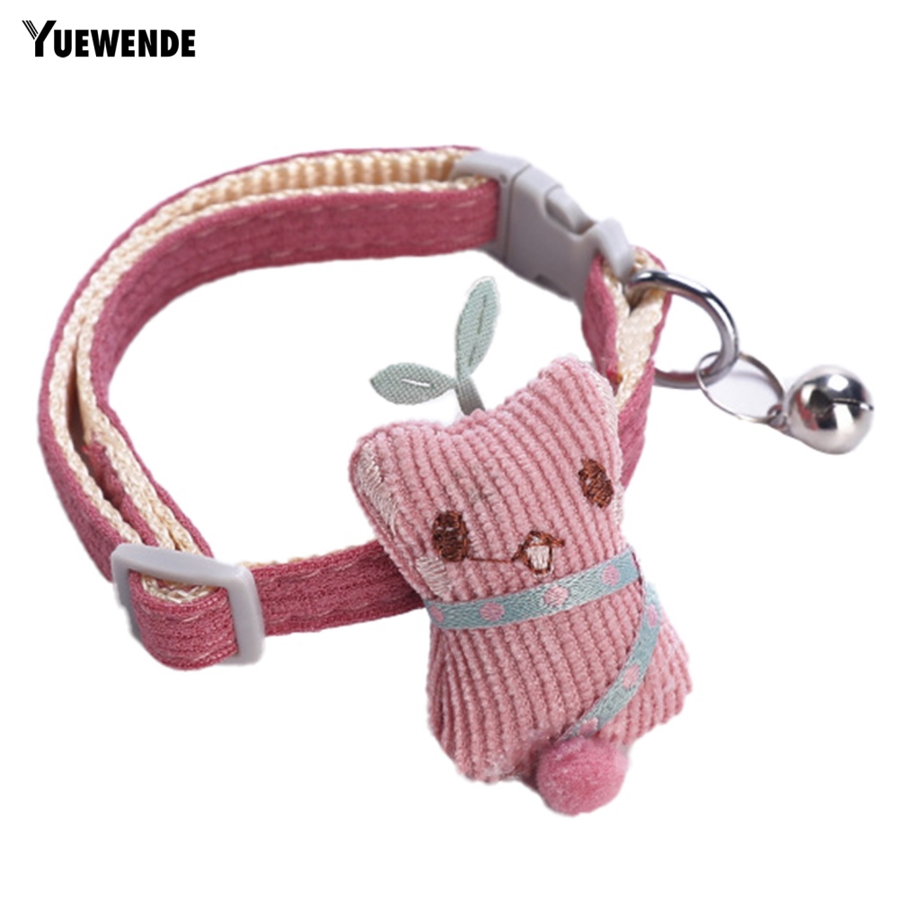 Ye.b Vòng Cổ Polyester Màu Sắc Tươi Sáng Họa Tiết Hoạt Hình Có Chuông Dành Cho Thú Cưng