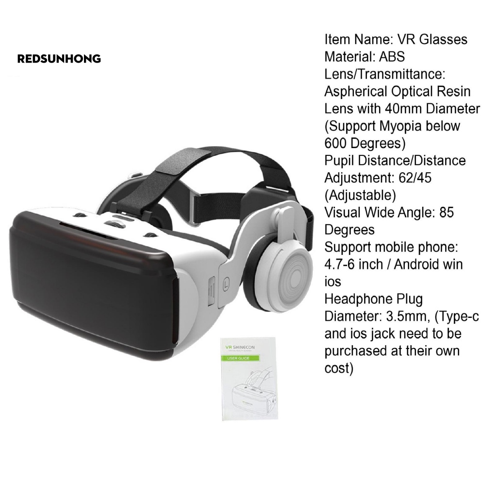 1 Bộ Kính Thực Tế Ảo 85 Độ Có Thể Điều Chỉnh Âm Lượng Tiện Dụng