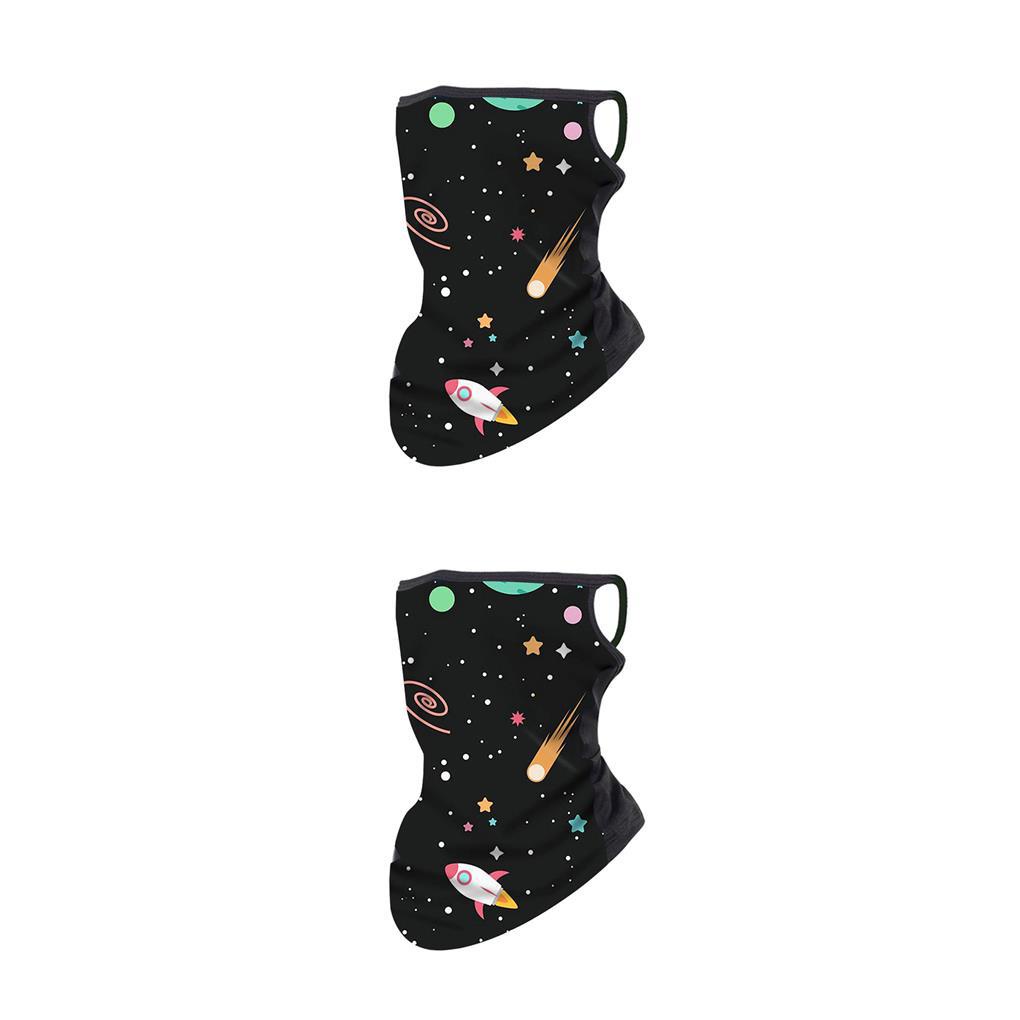 Khăn Choàng Cổ 1 / 2 / 3 / 5 Hình Tam Giác In Kỹ Thuật Số Chống Gió Có Vòng Đeo Tai Cho Bé Chơi Thể Thao Ngoài Trời