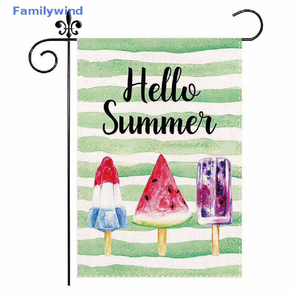 Cờ Hai Mặt 12x18 Inch Họa Tiết Hoa Dùng Trang Trí Sân Vườn