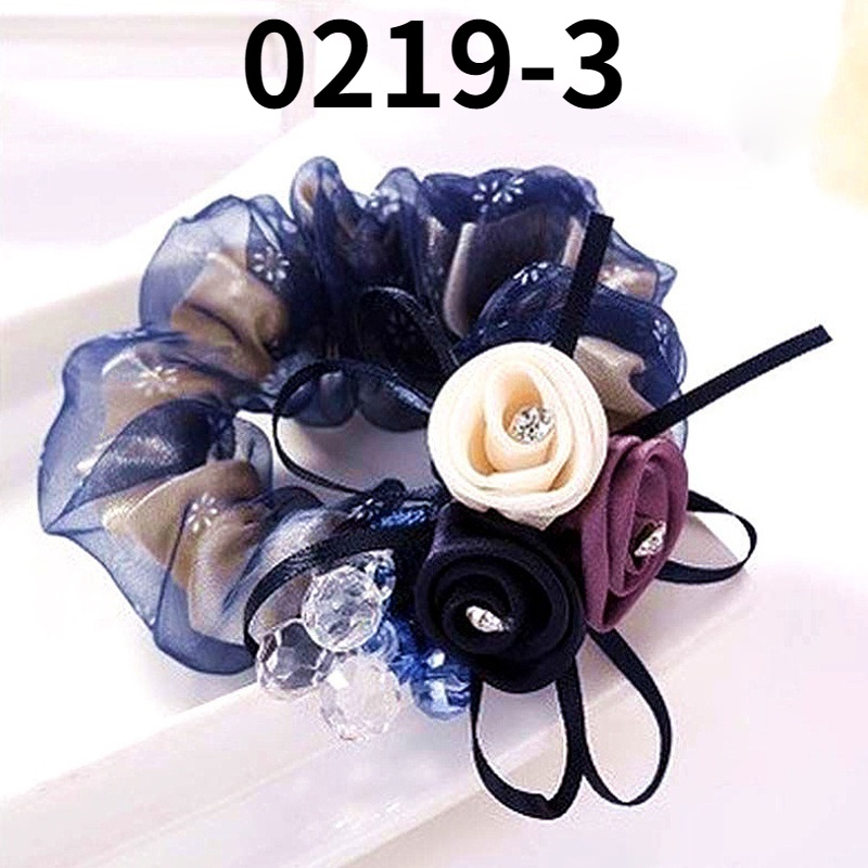 Dây Cột Tóc Co Giãn Đính Pha Lê Phong Cách Hàn Quốc Thời Trang Cho Nữ