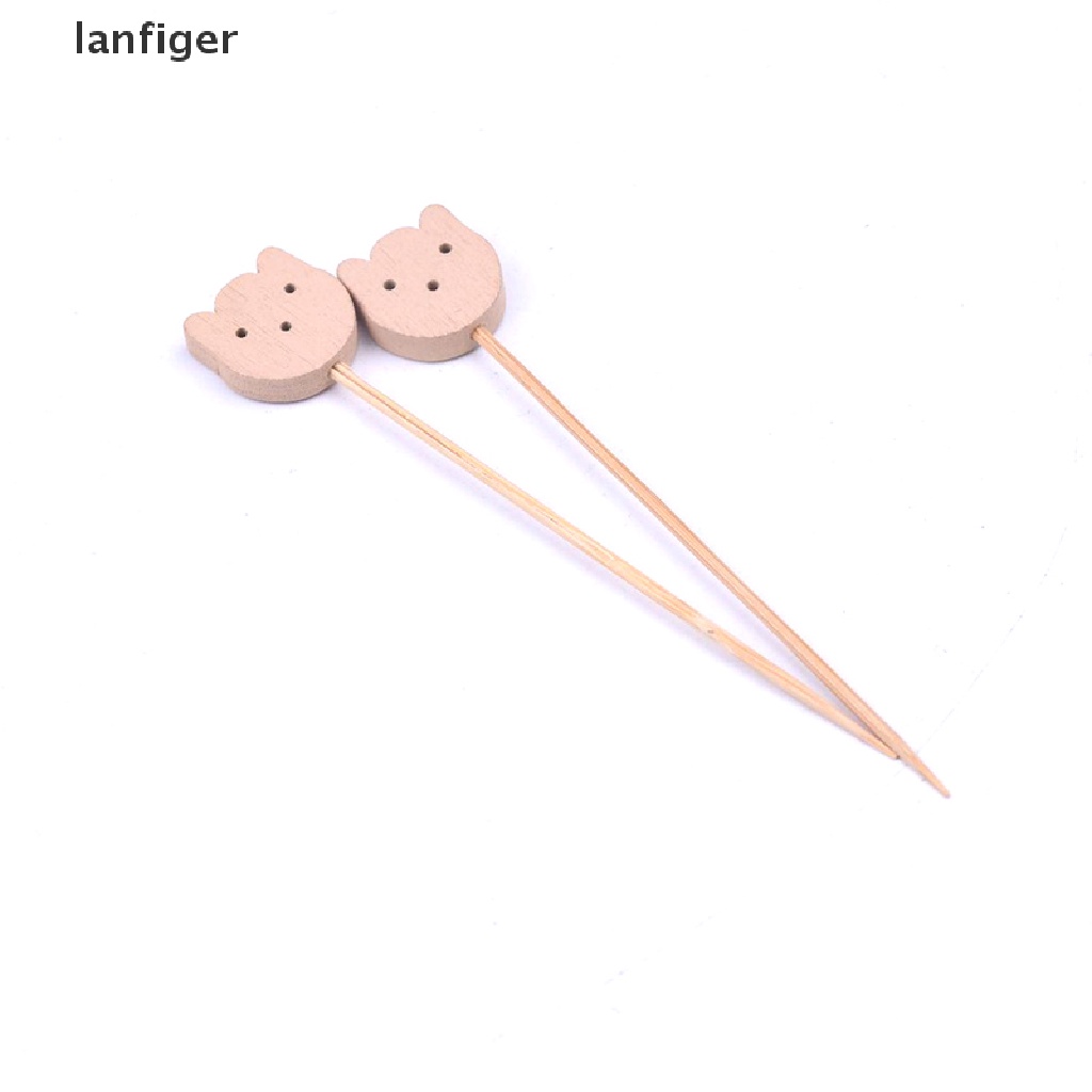 Bộ 100 Que Xiên Trái Cây Hình Gấu Dễ Thương