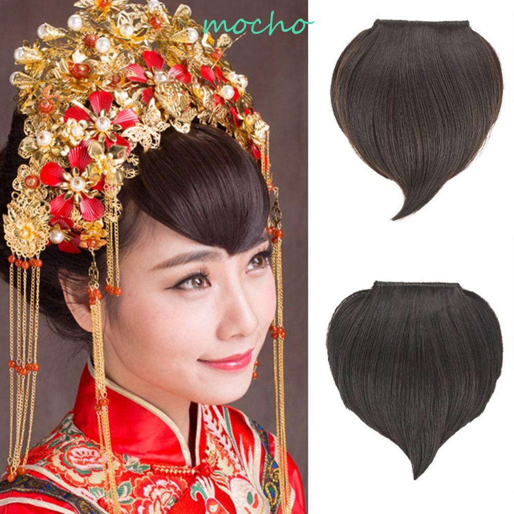 Mocho Phụ Kiện Tóc Mái Trái Tim Màu Đen Ngọt Ngào Phong Cách Trung Hoa Cổ Điển Dùng Làm Phụ Kiện Chụp Ảnh Cho Bé