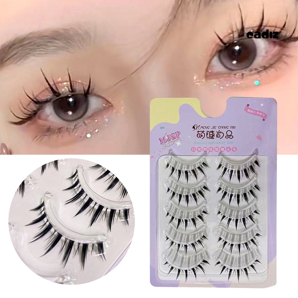 1 Bộ Lông Mi Giả Mềm Cong 3D Tạo Hiệu Ứng Tự Nhiên Màu Đen Dùng Để Hóa Trang